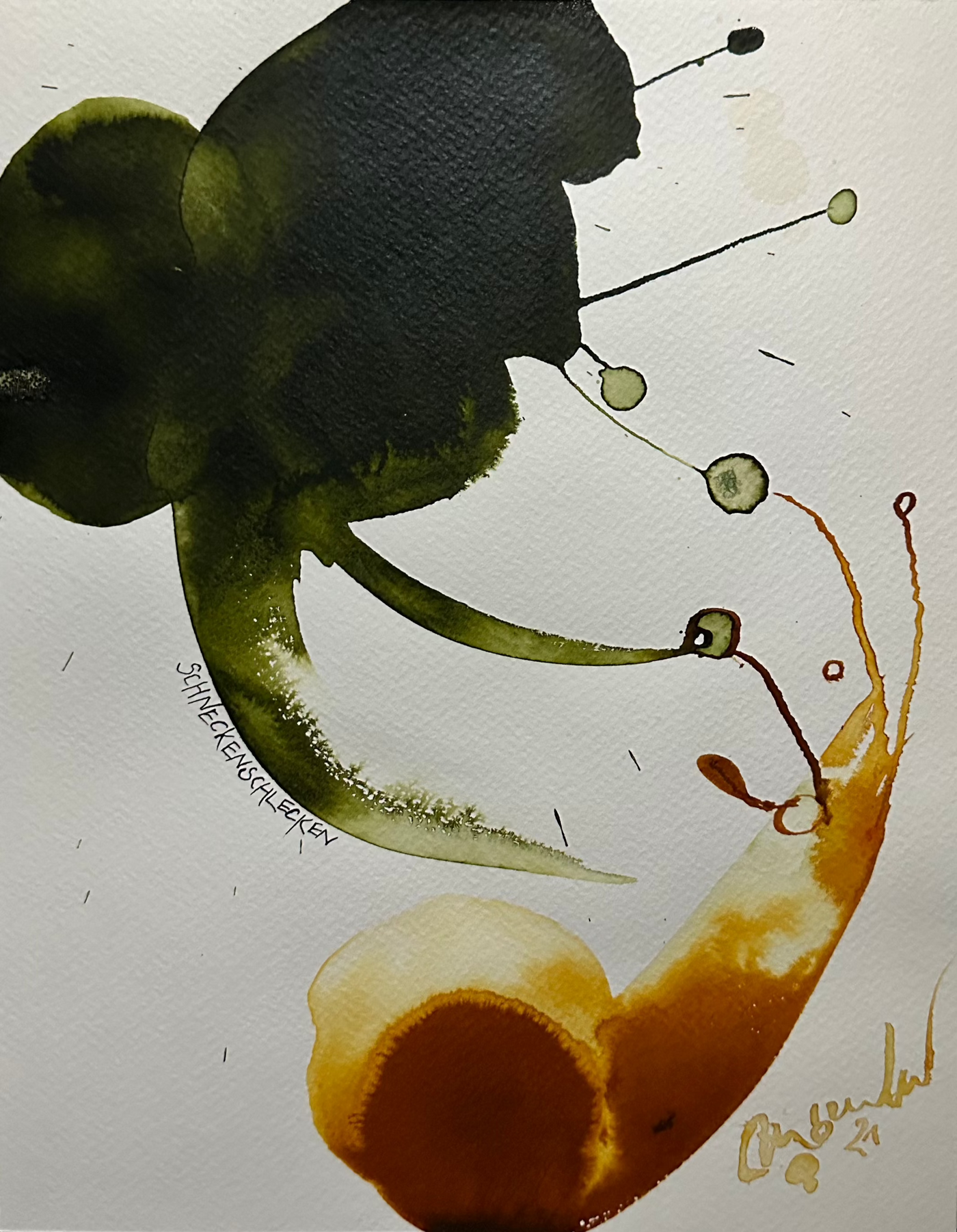 Snail licking