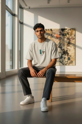 T-Shirt Beige oversized