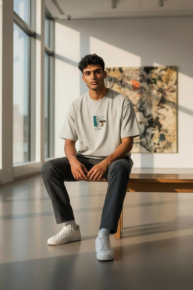 T-Shirt Beige oversized