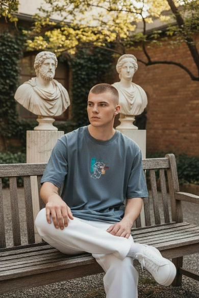 T-Shirt Grau oversized