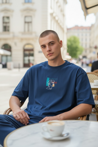 T-Shirt Blau oversized