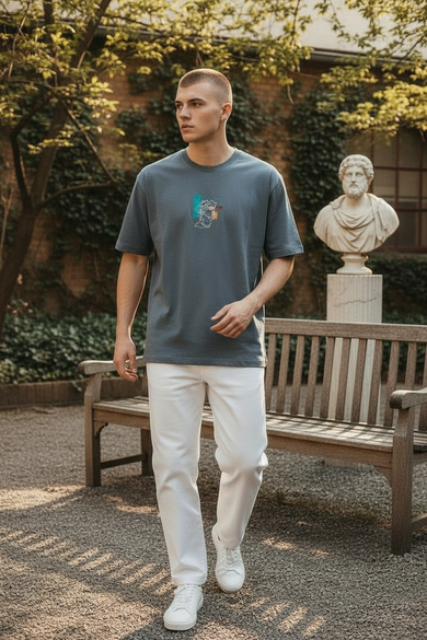 T-Shirt Grau oversized