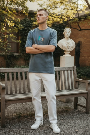 T-Shirt Grau oversized