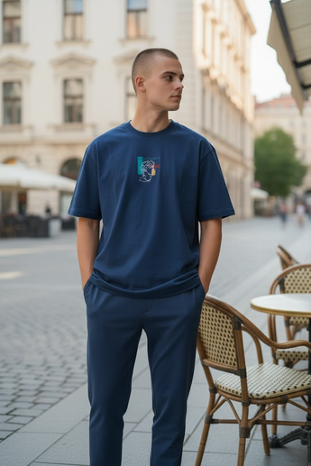 T-Shirt Blau oversized