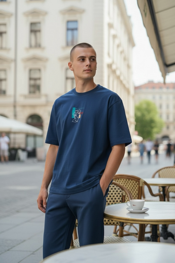 T-Shirt Blau oversized