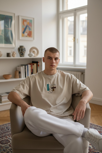 T-Shirt Beige oversized