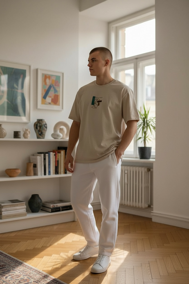 T-Shirt Beige oversized