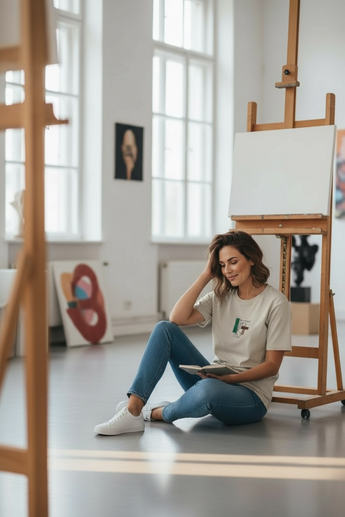 T-Shirt Beige oversized