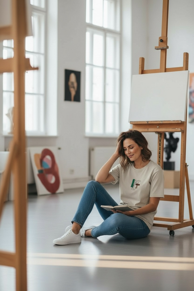 T-Shirt Beige oversized