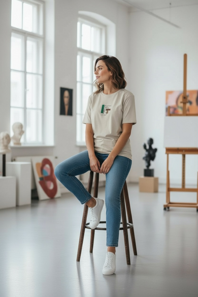 T-Shirt Beige oversized