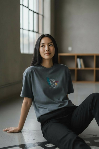 T-Shirt Grau oversized