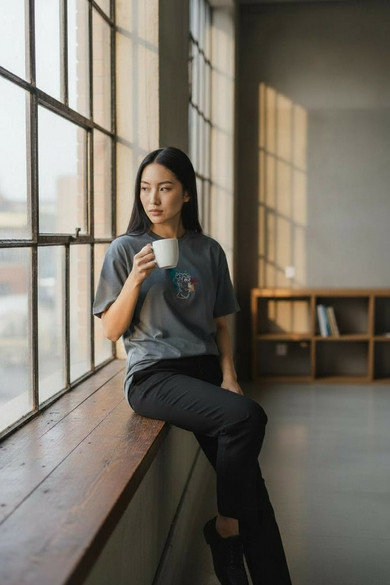 T-Shirt Grau oversized