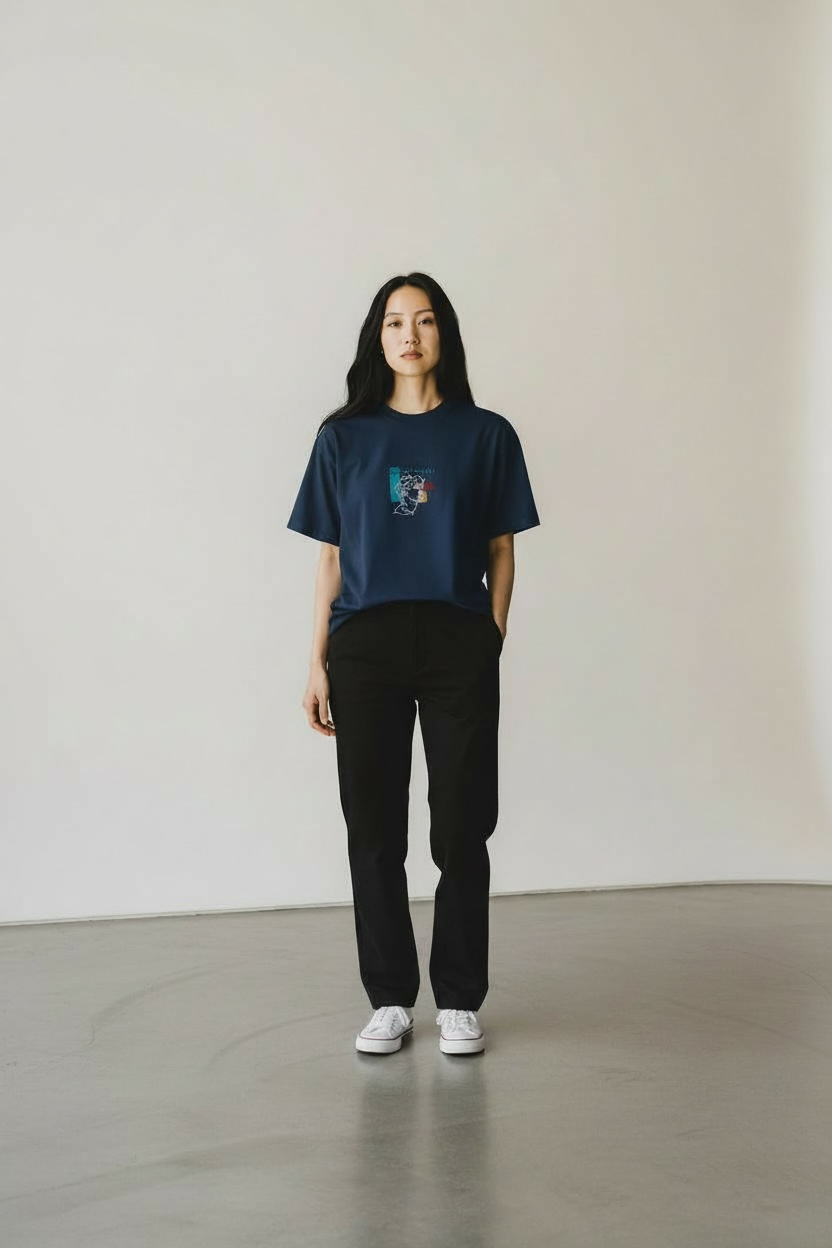 T-Shirt Blau oversized