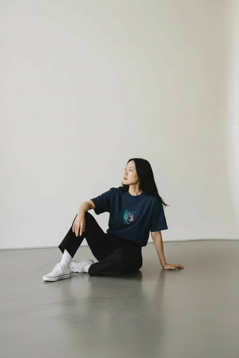 T-Shirt Blau oversized