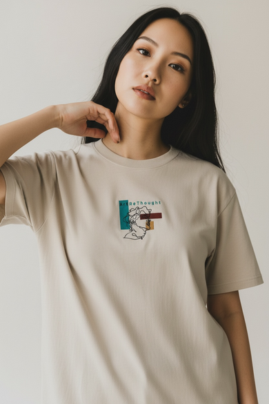 T-Shirt Beige oversized